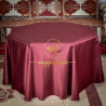 Nappe Grenat à fleurs Gold pour Table Ronde