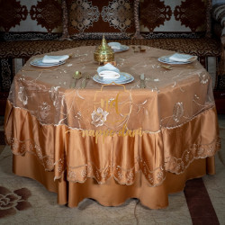 Nappe Gold à fleurs...
