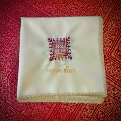 Nappe de table Double Face, couleur Bordeau /face avec motif et face simple élégante  - Carrée -140 cm